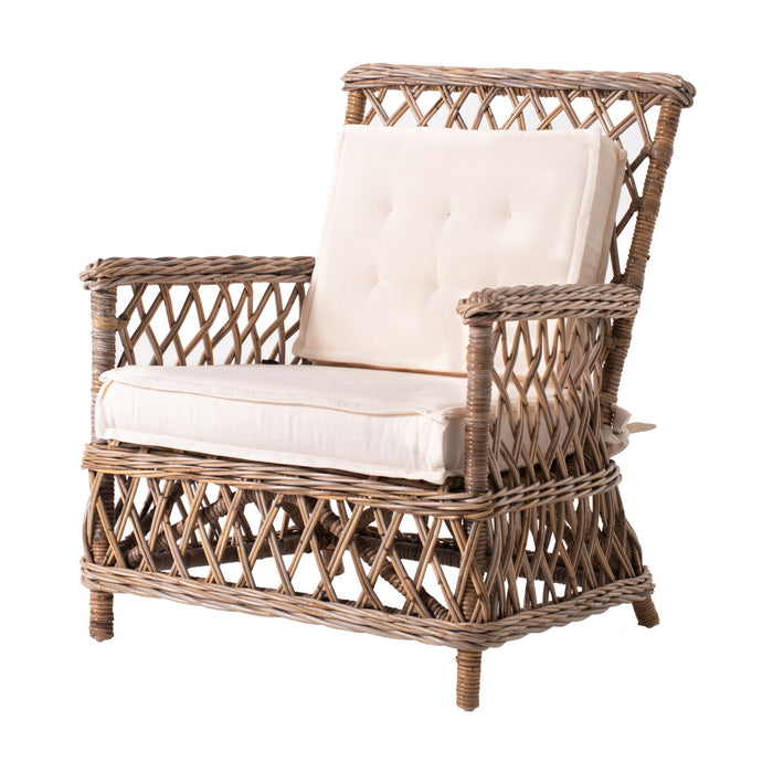 Cross Back Dining Arm Chairs (Set of 2) - Natural