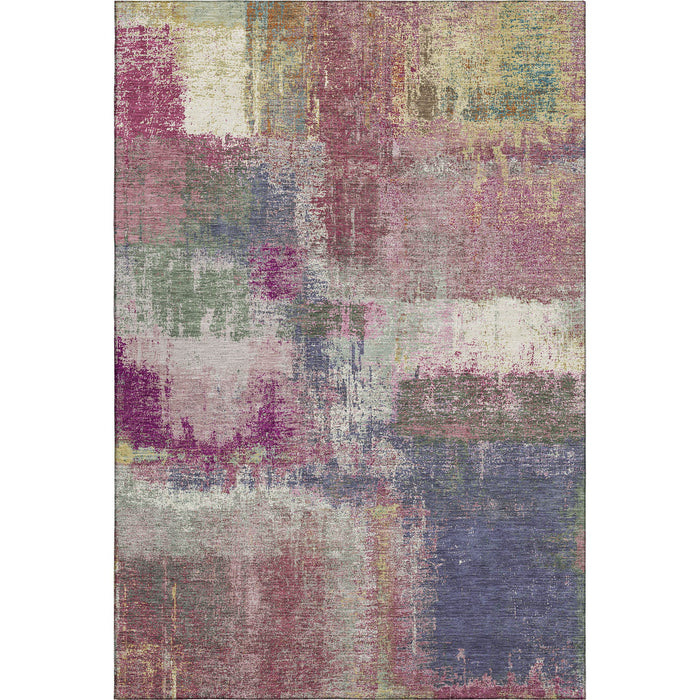 10' X 14' Abstract Washable Area Rug With UV Protection (693168) - Blush / Purple / Gray