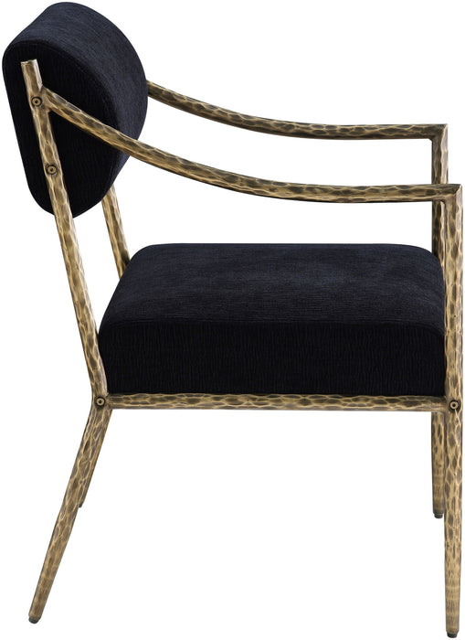 Bastille - Upholstered Dining Arm Chair (Set of 2) - Brass Frame