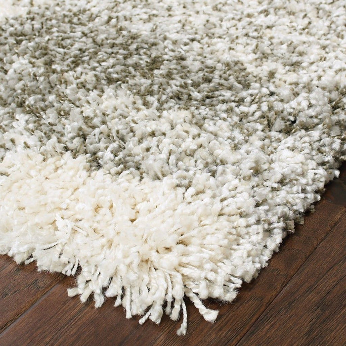 10' x 13' Geometric Pattern Area Rug - Gray And Ivory
