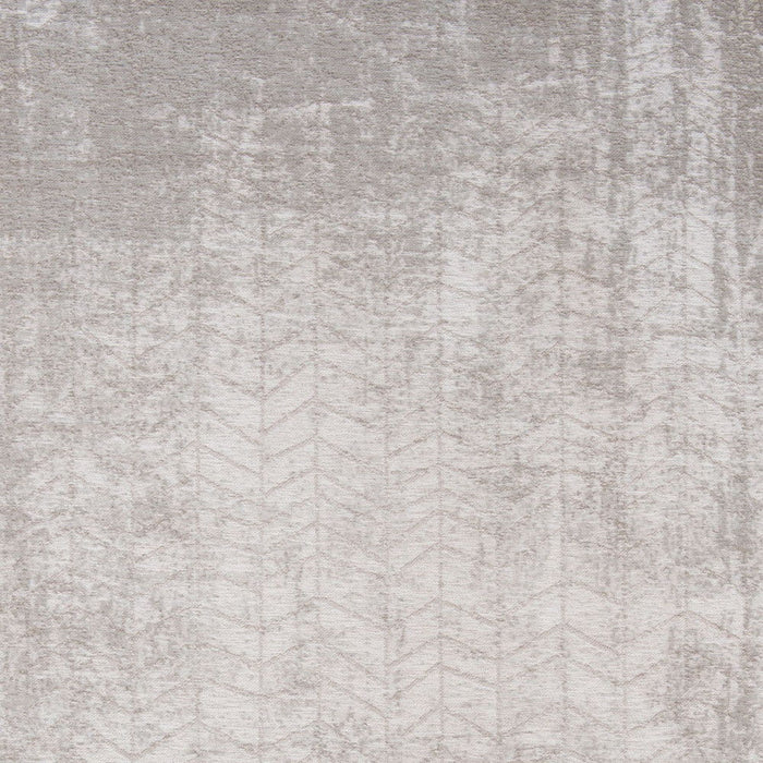 7' x 9' Chevron Non Skid Area Rug - Gray And White