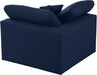 Meridian Furniture Serene corner chair with plush upholstery and modern design, perfect for cozy living room corners.