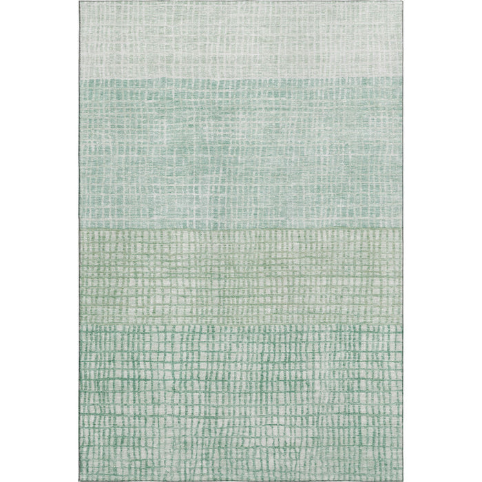 10' X 14' Geometric Washable Area Rug With UV Protection (705065) - Teal / Ivory