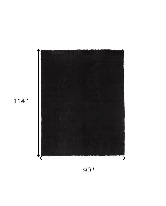 8' x 10' Shag Tufted Handmade Area Rug - Black