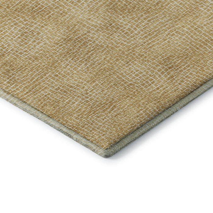 10' X 14' Geometric Washable Area Rug With UV Protection (682859) - Gold / Ivory