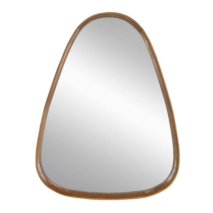 37" Abstract Framed Accent Mirror - Brown
