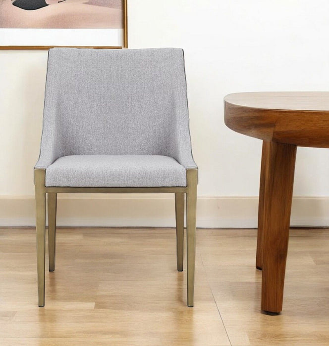 Upholstered Fabric Dining Side Chair - Gray