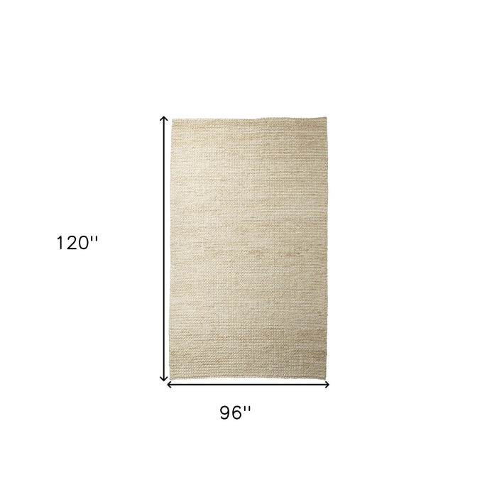 8' X 10' Jute Hand Woven Area Rug - Natural