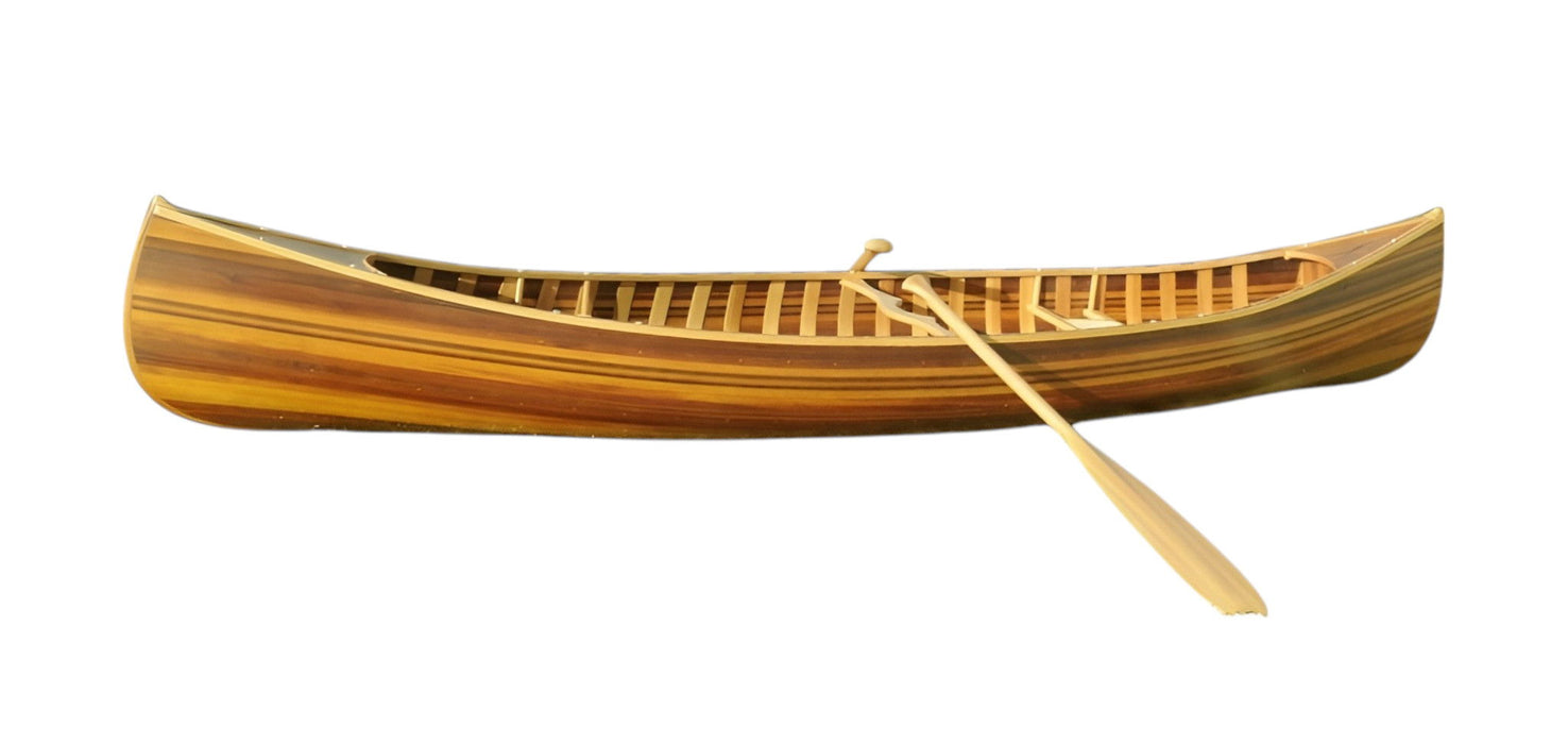 Hand Painted Model Boat Tabletop Sculpture (364281) - Brown