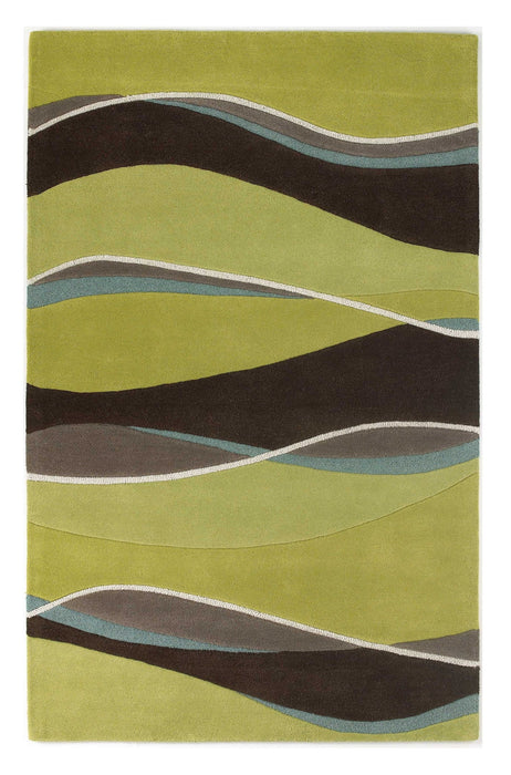 5' x 8' Wool Area Rug - Lime Or Mocha