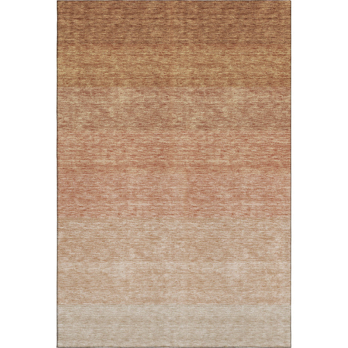 10' X 14' Ombre Washable Area Rug With UV Protection (673801) - Rust / Beige