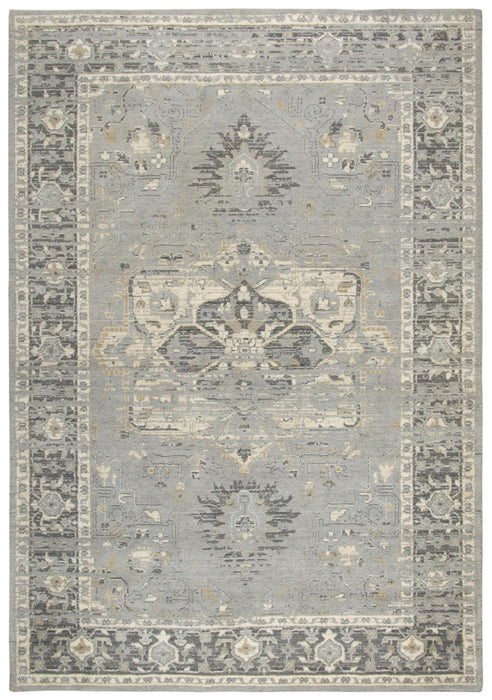 10' X 13' New Zealand Lambs Wool Oriental Hand Carved Handmade Area Rug (747475) - Gray / Charcoal / Cream