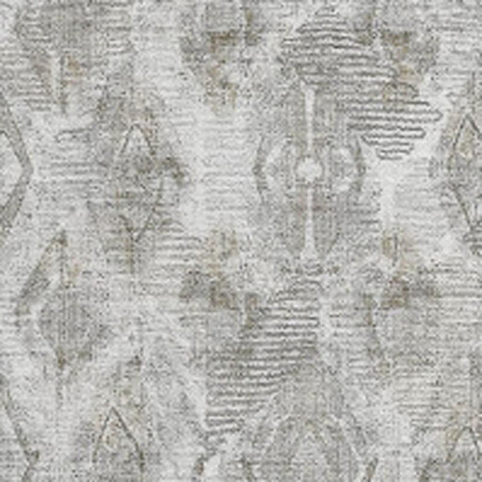 10' X 14' Diamond Washable Area Rug With UV Protection (652635) - Silver / Gray
