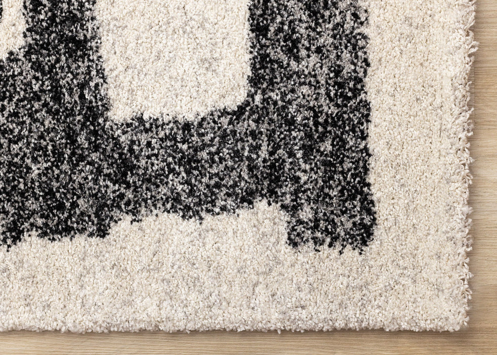 8' X 11' Abstract Area Rug (660032) - Beige / Black