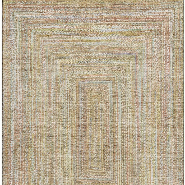 10' X 14' Geometric Washable Area Rug With UV Protection (699292) - Tan / Beige