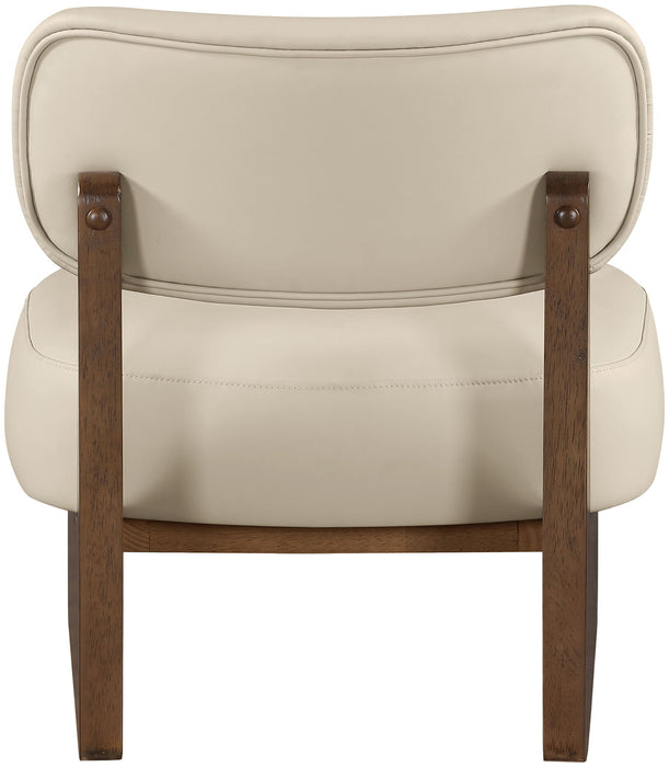 Vetra - Vegan Leather Upholstered Accent Chair With Brown Base