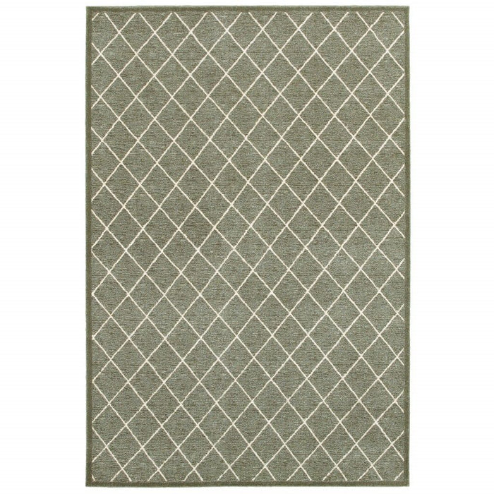 10' x 13' Diamond Indoor Area Rug - Gray And Ivory