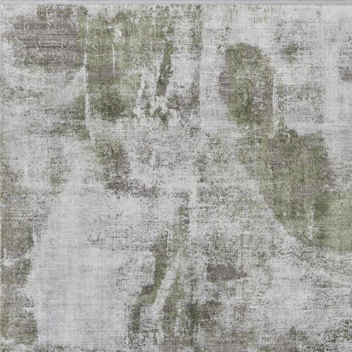 10' X 13' Ikat Power Loom Area Rug With Fringe - Gray