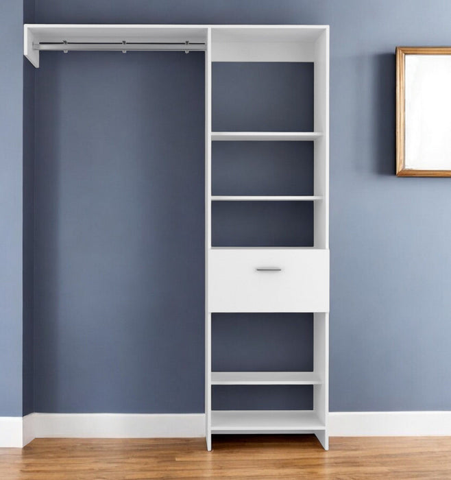 59" Manufactured Wood Closet System - White