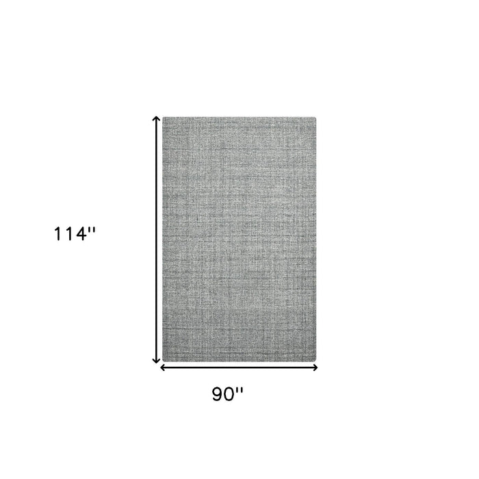 8' X 10' Wool Abstract Hand Tufted Area Rug - Gray And Ivory