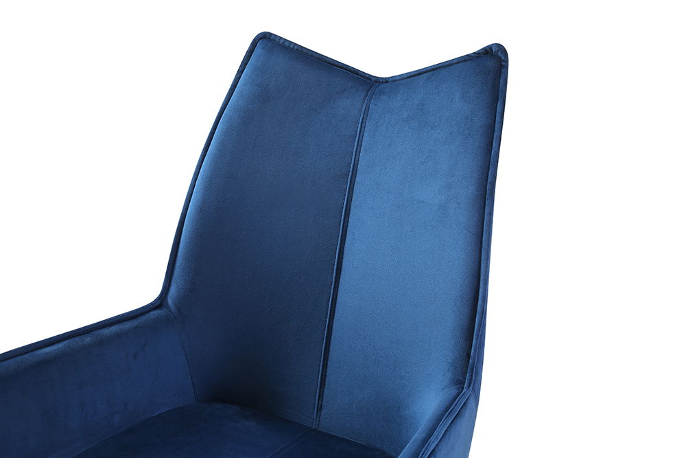 ESF 1218 swivel dining chair with cushioned seat and backrest, featuring a sleek modern design and metal base.