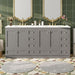Giga shaker free-standing bathroom vanity cabinet with sink, soft-close drawers and doors, modern design, in a sleek white finish.