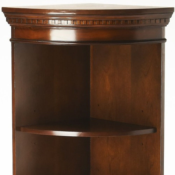 Corner Accent Cabinet With Adjustable Shelves - Brown