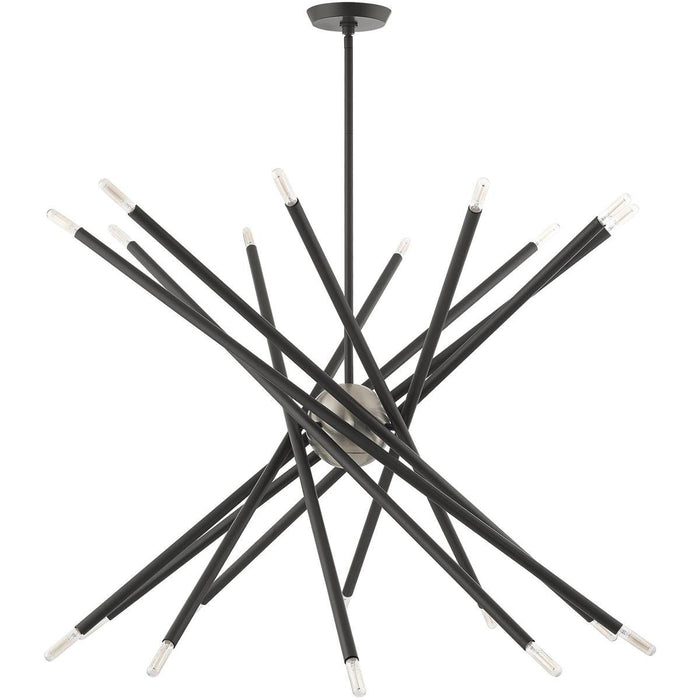 Multi Light Dimmable Chandelier With Shades - Gray