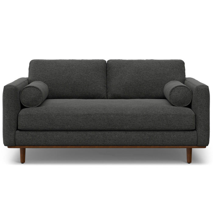 72" Sofa With Brown Legs - Gray
