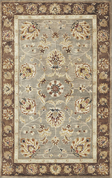 9' x 13' Hand Tufted Traditional Floral Indoor Area Rug - Gray Mocha