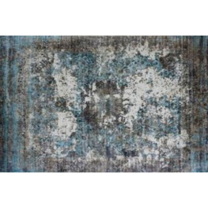 8' Abstract Hand Loomed Area Rug - Gray And Ivory