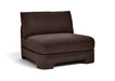 Velvet upholstered armless chair by Meridian Furniture, Hammond performance fabric stationay chair with sleek, modern design.
