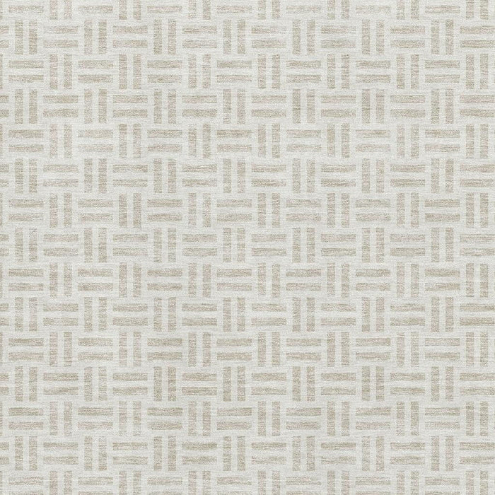 10' X 14' Geometric Washable Area Rug With UV Protection (677255) - Ivory / Beige