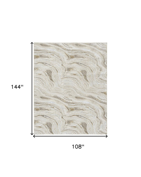 9' X 12' Abstract Area Rug (551434) - Gray