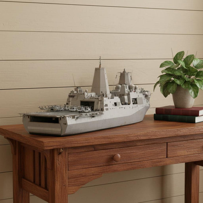 Hand Painted Model Boat (624270) - Gray