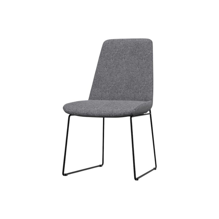 Steel Dining Parsons Chairs (Set of 2) - Gray / Black