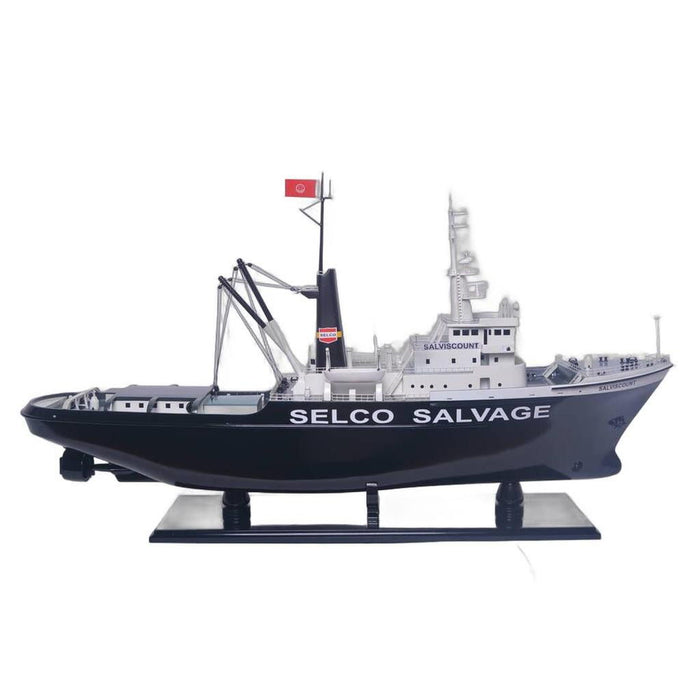 Hand Painted Model Boat (627521) - Black / White