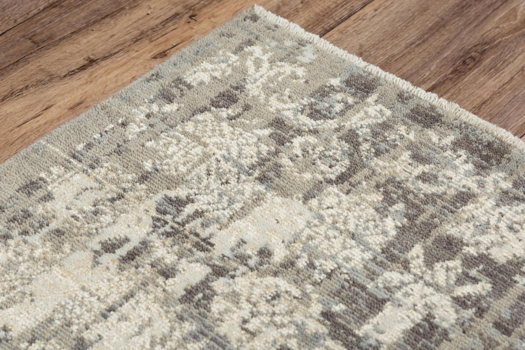 8' X 10' New Zealand Lambs Wool Damask Hand Carved Handmade Area Rug (747263) - Copper / Beige