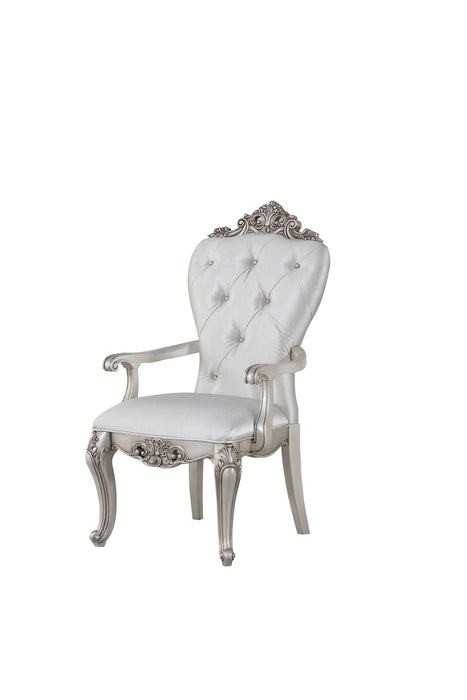 Fabric Tufted Side Chair (Set of 2) - Silver And Pearl