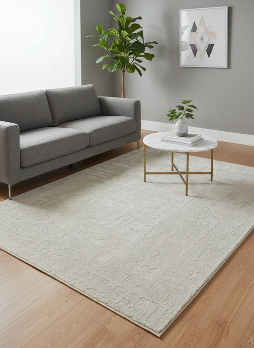 6' X 8' Abstract Washable Area Rug (548659) - Gray / Beige