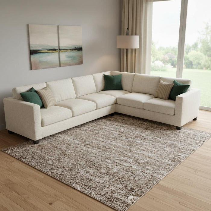 12' X 15' Wool Abstract Hand Tufted Area Rug (722217) - Blue / Ivory