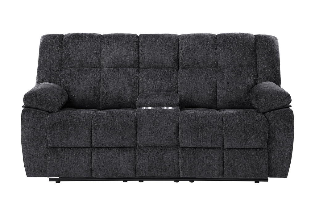 U6000 - Console Reclining Loveseat - Black