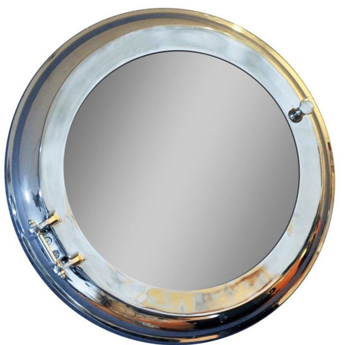 21" Round Aluminum Framed Accent Mirror - Silver