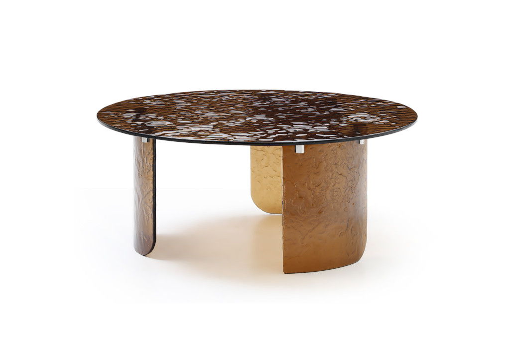 Glass Round Coffee Table - Bronze