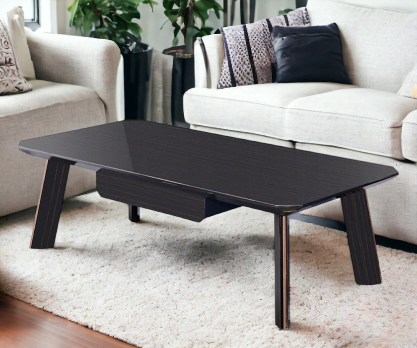 Modern Gold Coffee Table - Black And Rose