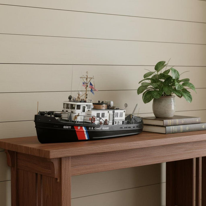 Hand Painted Model Boat (624542) - Black / White