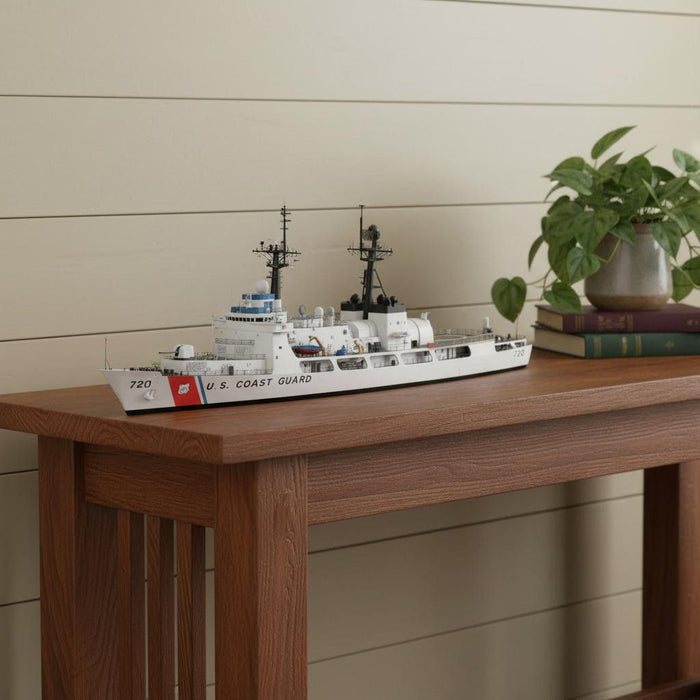 Hand Painted Model Boat (624497) - White