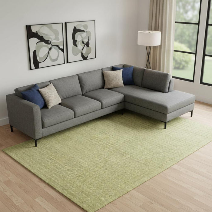 8' X 11' Wool Shag Handmade Area Rug (553452) - Green