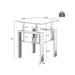 Set of two black Giga modern tempered glass tea tables with square tops for living room use.