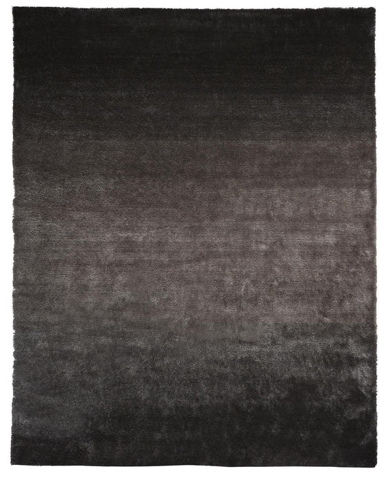 8' x 10' Shag Tufted Handmade Area Rug - Gray And Black